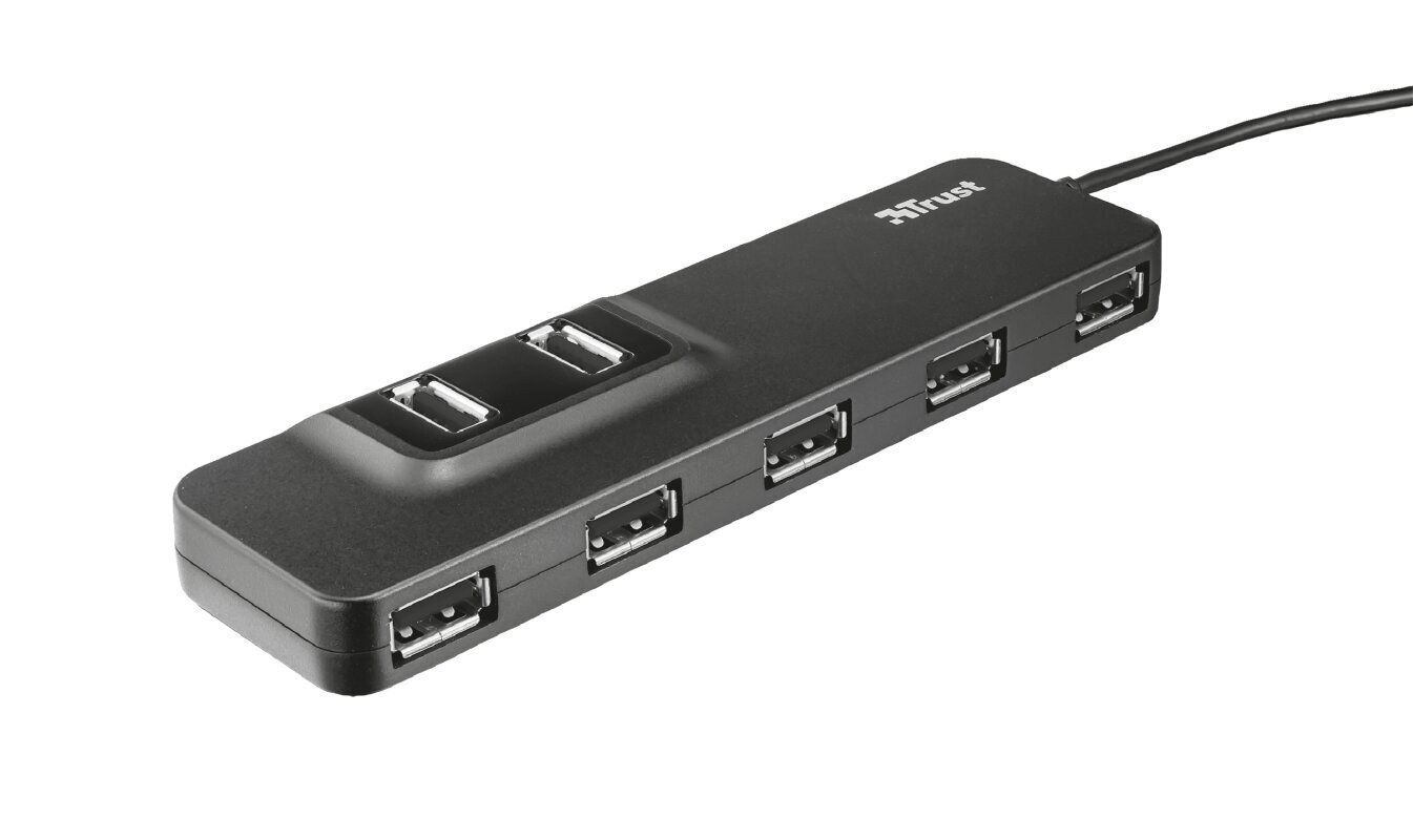 Trust (20576) Oila 7 Port USB 2.0 Hub cena un informācija | Adapteri un USB centrmezgli | 220.lv