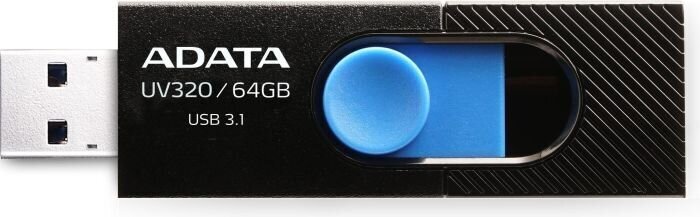 Adata AUV320-64G-RBKBL cena un informācija | USB Atmiņas kartes | 220.lv