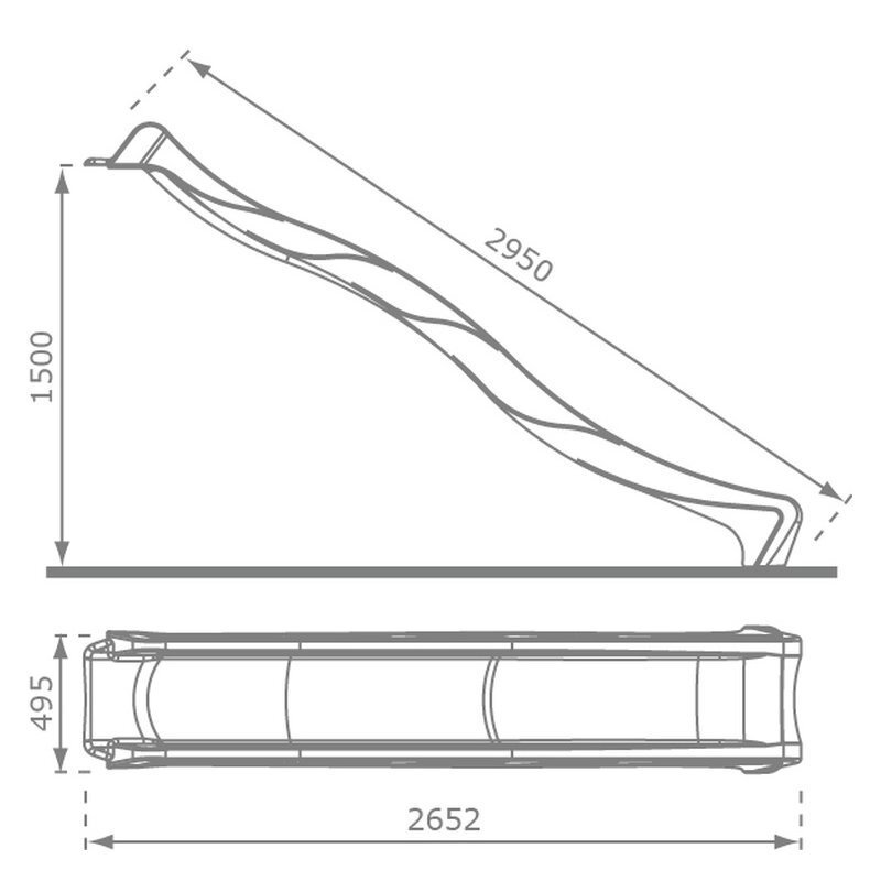 Zaļš slidkalniņš 290 cm 4IQ цена и информация | Slidkalniņi, kāpšanas konstruktori | 220.lv