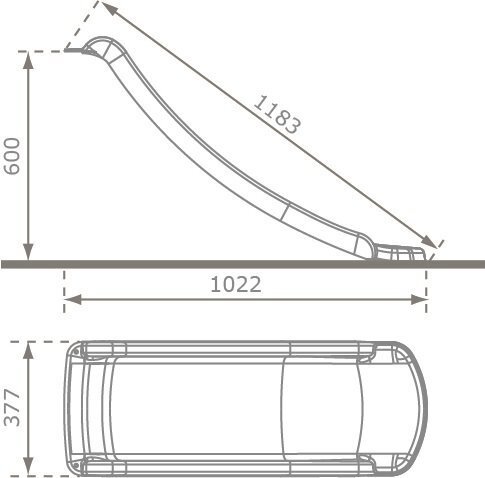 Zaļš slidkalniņš 118 cm 4IQ цена и информация | Slidkalniņi, kāpšanas konstruktori | 220.lv