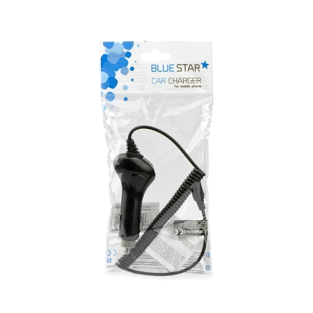 BlueStar Auto Lādētājs 12 V / 24 V / 1000 mA Micro USB Melns cena un informācija | Lādētāji un adapteri | 220.lv