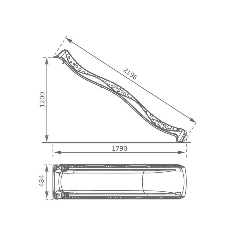 Zils slidkalniņš 220 cm 4IQ cena un informācija | Slidkalniņi, kāpšanas konstruktori | 220.lv