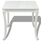 vidaXL spīdīgs virtuves galds, 80x80x76 cm, spīdīgi balts cena un informācija | Virtuves galdi, ēdamgaldi | 220.lv