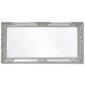 vidaXL sienas spogulis, 100x50 cm, baroka stils, sudraba cena un informācija | Spoguļi | 220.lv