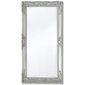vidaXL sienas spogulis, 100x50 cm, baroka stils, sudraba cena un informācija | Spoguļi | 220.lv