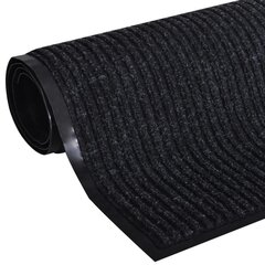 Melns durvju paklājs PVC 90 x 60 cm цена и информация | Придверные коврики | 220.lv