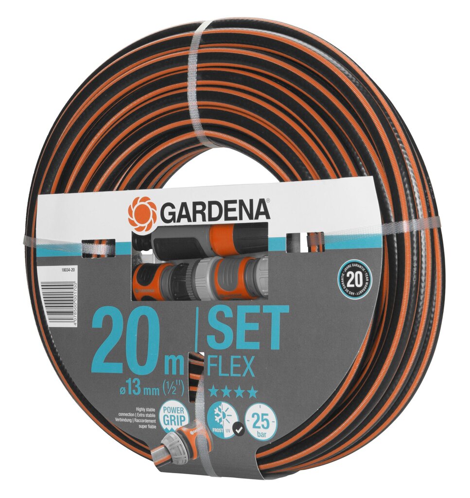 Gardena Comfort Flex šļūtene ar savienotājiem 13 mm (1/2 ") cena un informācija | Laistīšanas sistēmas | 220.lv