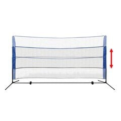 vidaXL badmintona tīkls un badmintona volāniņi, 300x155 cm cena un informācija | Badmintons | 220.lv