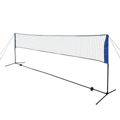 vidaXL badmintona tīkls un badmintona volāniņi, 500x155 cm цена и информация | Комплект бадминтона Sportech 4+S 000226 | 220.lv