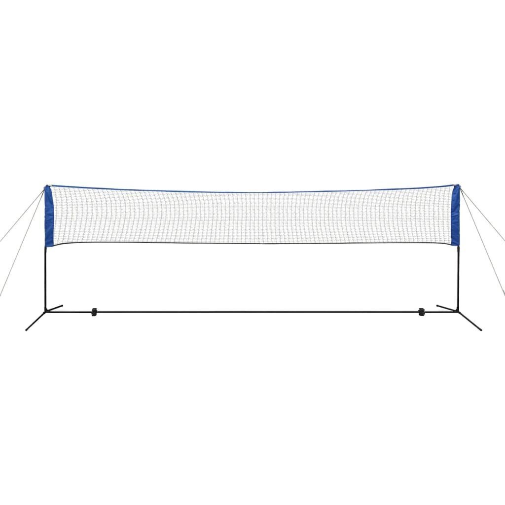vidaXL badmintona tīkls un badmintona volāniņi, 500x155 cm cena un informācija | Badmintons | 220.lv