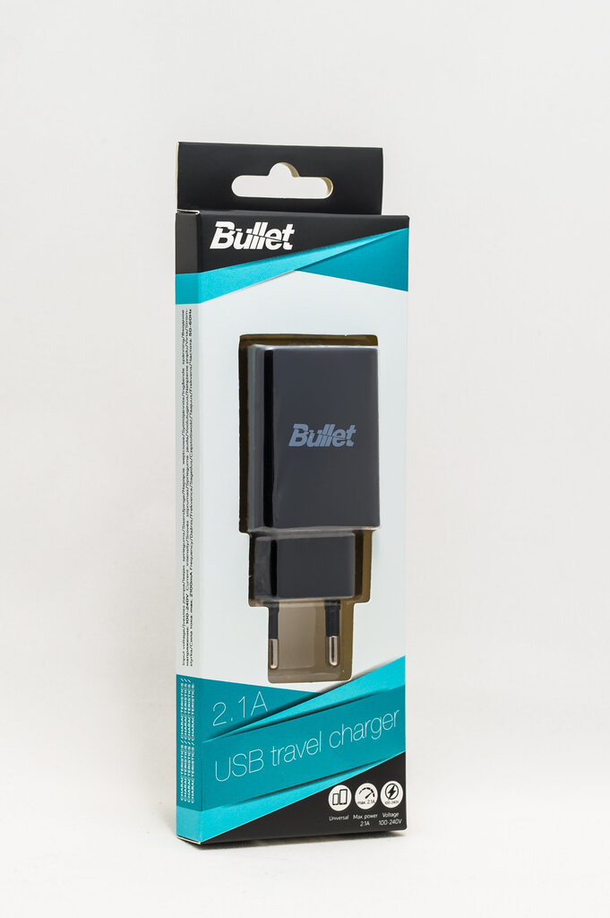 Universāls sadzīves lādētājs Bullet USB 2.1A cena un informācija | Lādētāji un adapteri | 220.lv