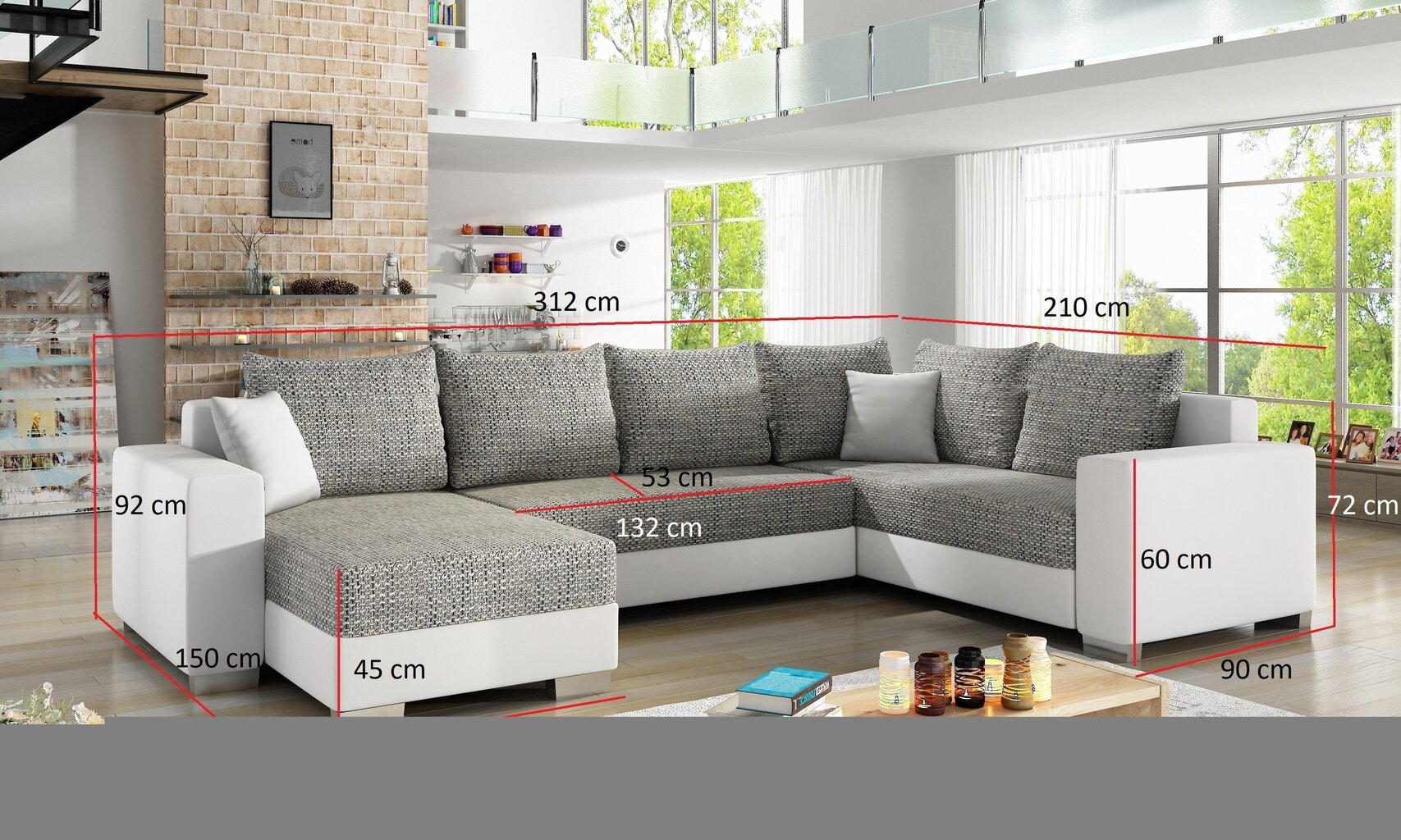 Mīksts stūra dīvāns Marco, brūns cena un informācija | Stūra dīvāni | 220.lv