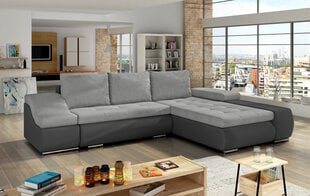 Ontario mīksts stūra dīvāns, pelēks cena un informācija | Stūra dīvāni | 220.lv
