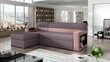 Mīksts stūra dīvāns Rico, violets/rozā цена и информация | Stūra dīvāni | 220.lv