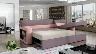 Mīksts stūra dīvāns Rico, violets/rozā cena un informācija | Stūra dīvāni | 220.lv