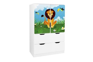Полка Ami с дверями 58, 45x80x125 см цена и информация | Полки для книг и игрушек | 220.lv