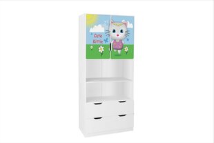 Шкаф Ami с дверцами 64A, 45x80x195 см цена и информация | Полки для книг и игрушек | 220.lv