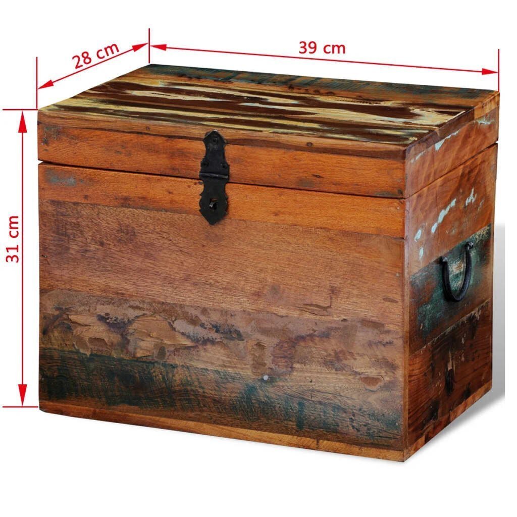vidaXL mantu kaste, pārstrādāts masīvkoks cena un informācija | Veļas grozi un mantu uzglabāšanas kastes | 220.lv