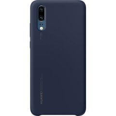 Huawei P20 Супер тонкий силиконовый Оригинальный Чехол-крышка Темно синий цена и информация | Чехлы для телефонов | 220.lv