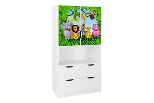 Полка Ami с дверьми 1, 45x80x160 см цена и информация | Полки для книг и игрушек | 220.lv
