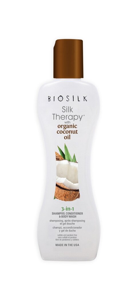 Ēteriskā eļļa matiem un ķermenim Biosilk Silk Therapy Organic Coconut Oil Leave-In Treatment For Hair&Skin 67 ml cena un informācija | Matu uzlabošanai | 220.lv