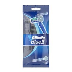 Skūšanās asmeņi Gilette Blue II 5 gab. cena un informācija | Skūšanās piederumi, kosmētika | 220.lv