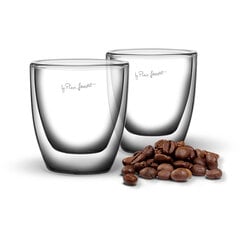 LAMART Vaso borsilikāta stikla espresso krūzes, 80 ml, 2 gab. цена и информация | Стаканы, фужеры, кувшины | 220.lv