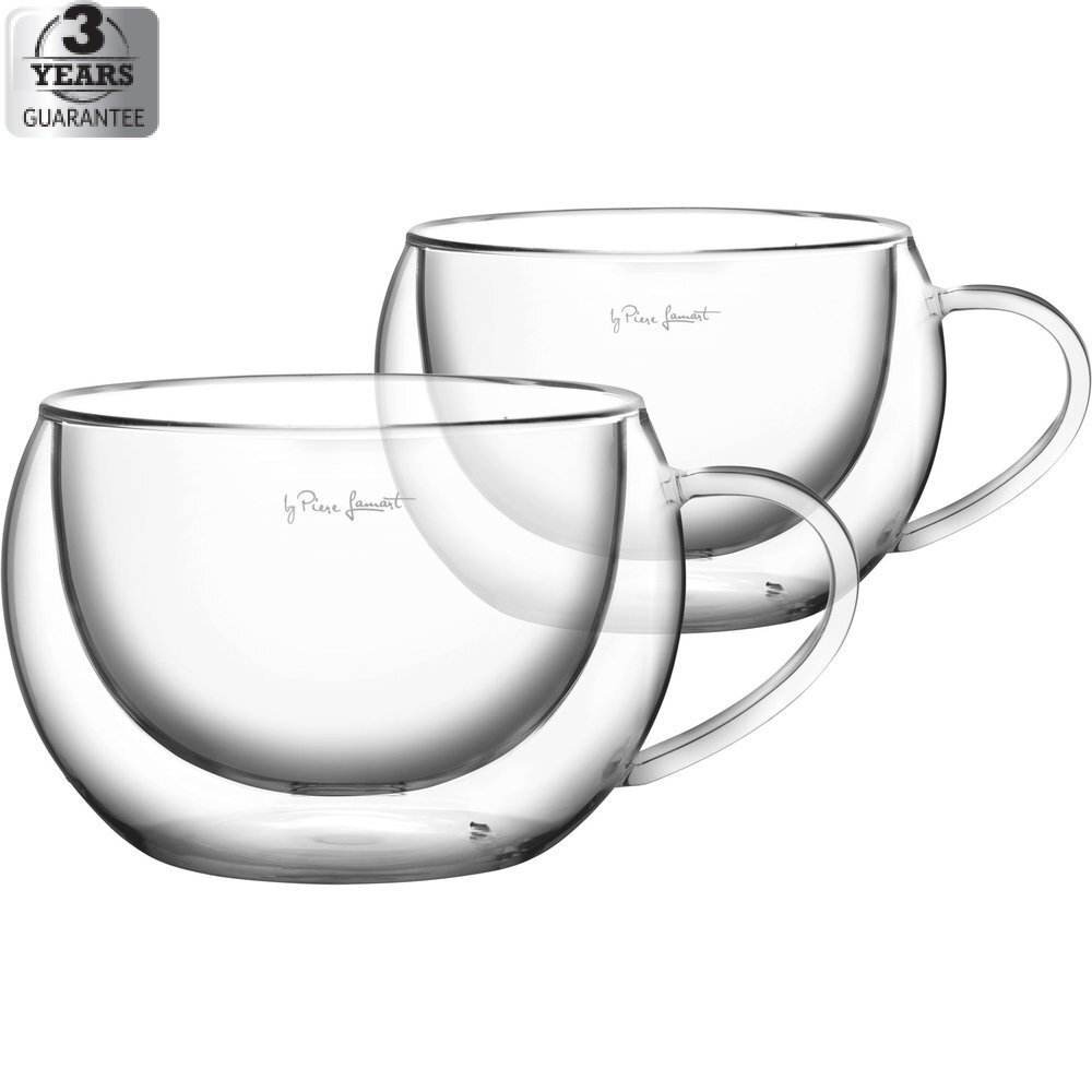 LAMART Vaso borsilikāta Capuccino krūzes, 270 ml, 2 gab. цена и информация | Glāzes, krūzes, karafes | 220.lv