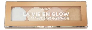 L'Oréal Paris La Vie En Glow izgaismojoša pūderu palete cena un informācija | Bronzeri, vaigu sārtumi | 220.lv