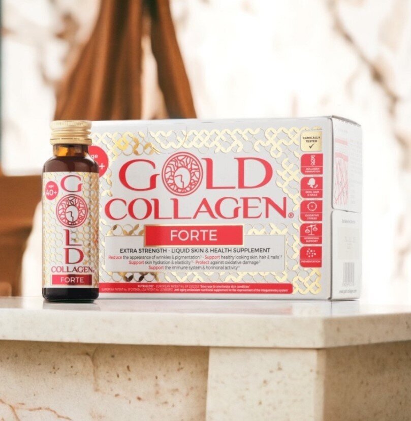 Barojošs kolagēns Gold Collagen Forte (10 gab) cena un informācija | Vitamīni, preparāti, uztura bagātinātāji skaistumam | 220.lv