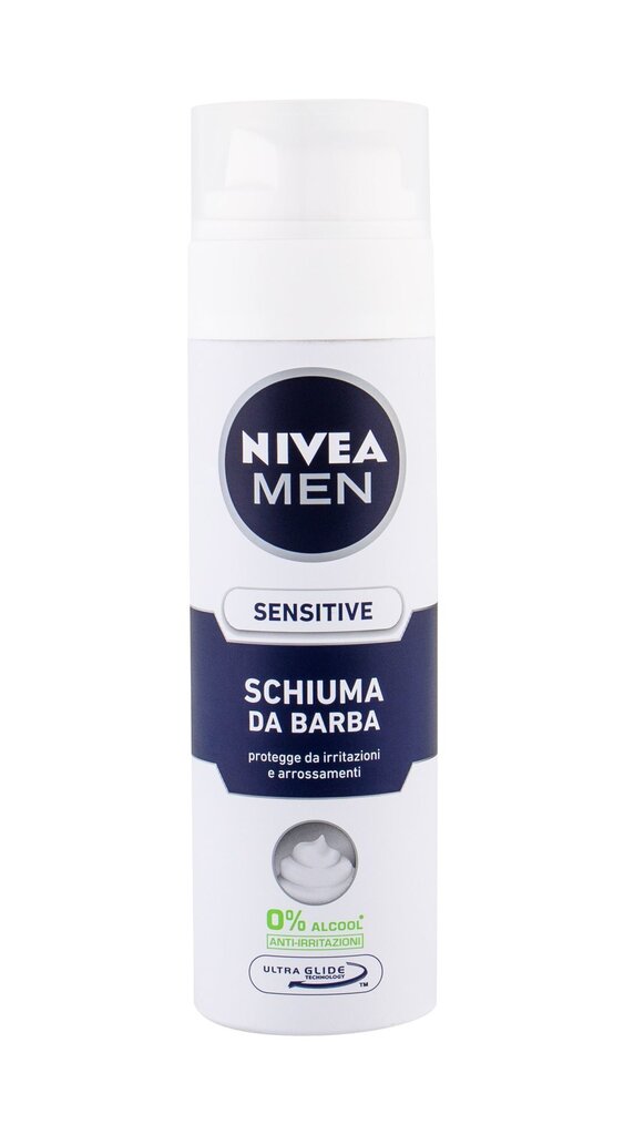 Nivea Men Sensitive putas bārdas skūšanai vīriešiem 200 ml цена и информация | Skūšanās piederumi, kosmētika | 220.lv