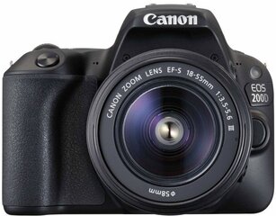 Canon EOS 200D + 18-55mm DC III Kit цена и информация | Цифровые фотоаппараты | 220.lv