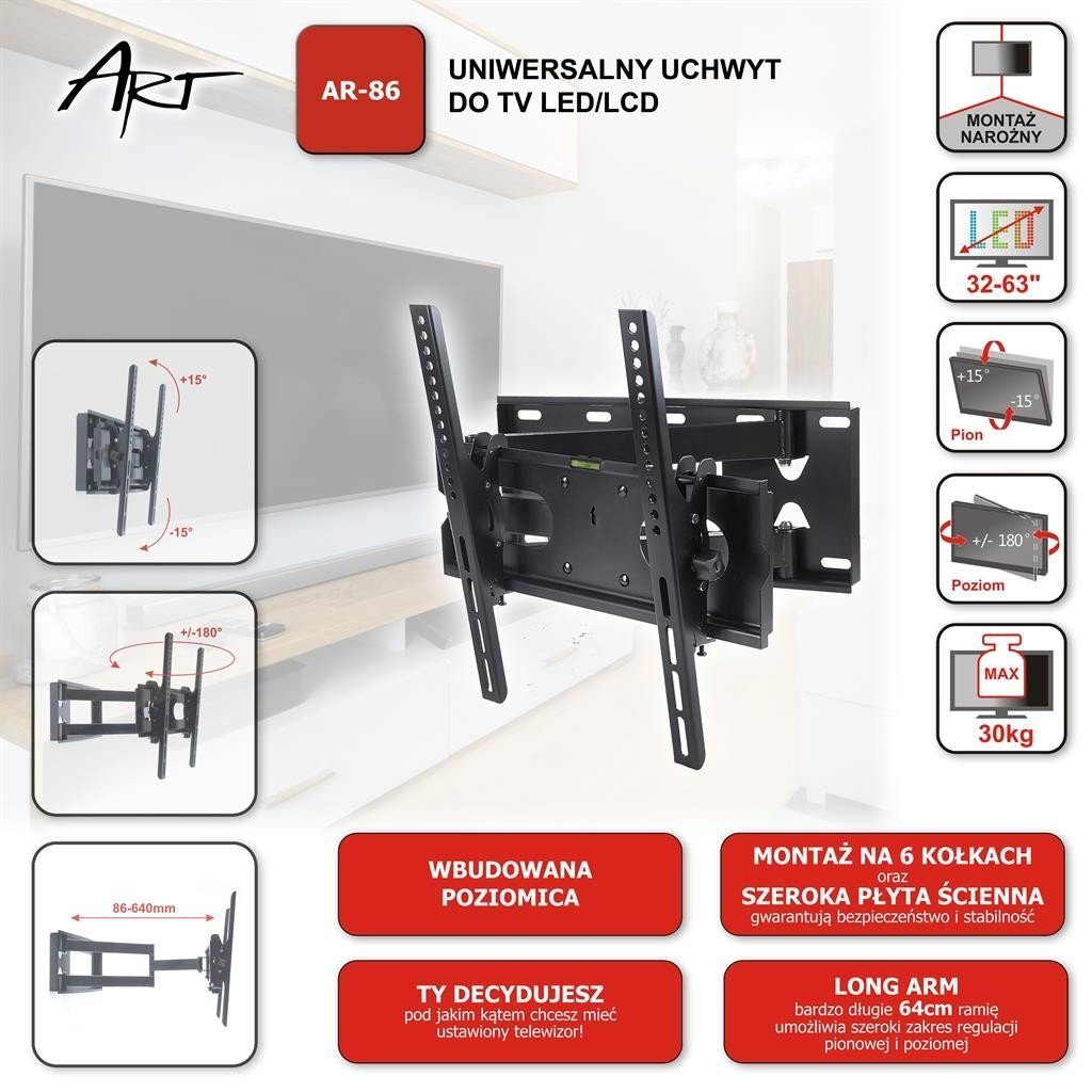 ART RAMT AR-86 cena un informācija | TV kronšteini | 220.lv