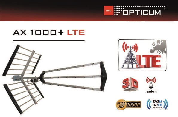 OPTICUM AX 1000+LTE filt DVB-T antena 18 dB цена и информация | Antenas un piederumi | 220.lv