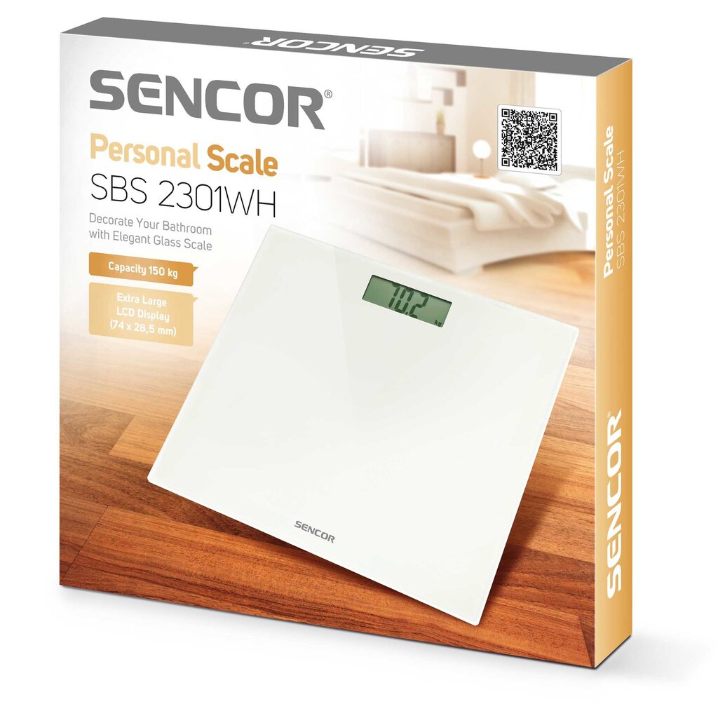 Sencor SBS 2301WH цена и информация | Ķermeņa svari, bagāžas svari | 220.lv