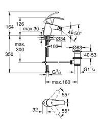 Grohe Eurosmart смеситель для биде, S-размер, хром, 32929002 цена и информация | Смесители | 220.lv