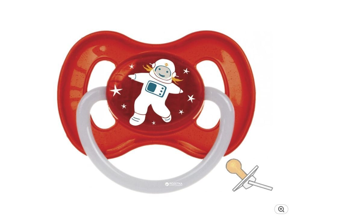 Canpol apaļš lateksa knupītis Kosmo 0-6 mēn., sarkans cena un informācija | Knupīši | 220.lv