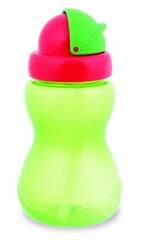 Canpol pudelīte ar salmiņu 12 mēn.+ 270 ml 56/109, zaļa cena un informācija | Bērnu pudelītes un to aksesuāri | 220.lv