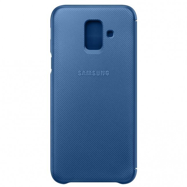 Samsung Galaxy A6 Wallet Case Blue cena un informācija | Telefonu vāciņi, maciņi | 220.lv