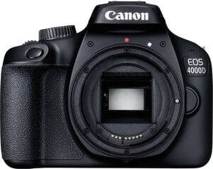 Canon EOS 4000D Body, melna цена и информация | Цифровые фотоаппараты | 220.lv