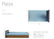 Gulta Parys, 80 x190 cm, brūna/zila cena un informācija | Gultas | 220.lv