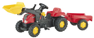 Педальный детский трактор с прицепом и ковшом Rolly Toys rollyKid-X цена и информация | Игрушки для мальчиков | 220.lv