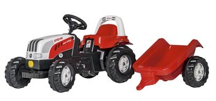 Педальный детский трактор с прицепом «Rolly Toys rollyKid Steyr 6165 CVT» цена и информация | Конструктор автомобилей игрушки для мальчиков | 220.lv