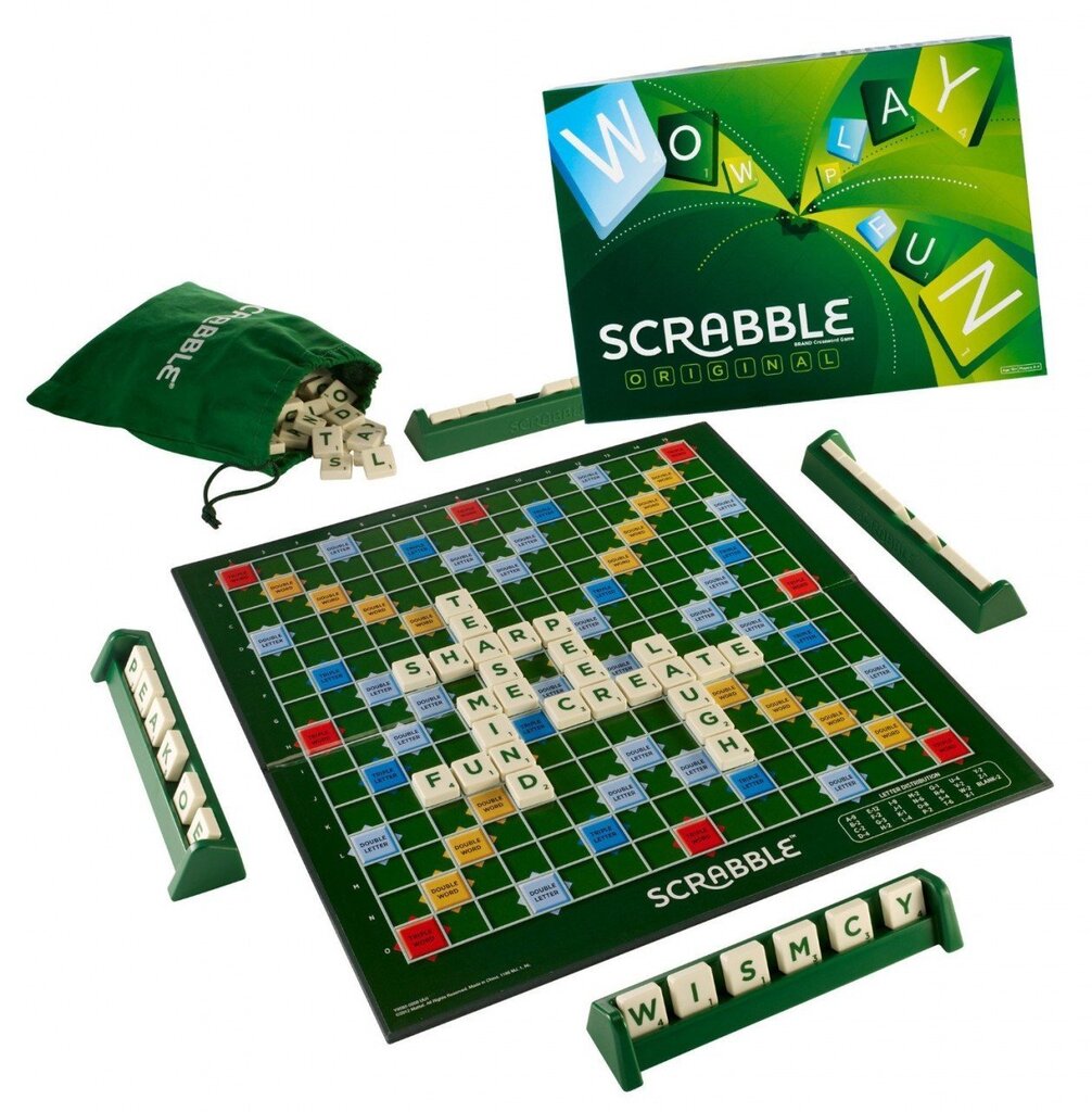 Galda spēle " Scrabble " (Latviešu valodā) cena un informācija | Galda spēles | 220.lv