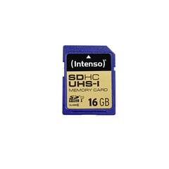 Atmiņas karte Intenso SDHC UHS-I 16GB CL10 cena un informācija | Atmiņas kartes fotokamerām | 220.lv
