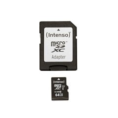 Intenso micro SD 64 ГБ CL10 цена и информация | Карты памяти для телефонов | 220.lv