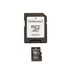 MEMORY MICRO SDXC 128GB UHS-I/W/ADAPTER 3423491 INTENSO цена и информация | Карты памяти для мобильных телефонов | 220.lv
