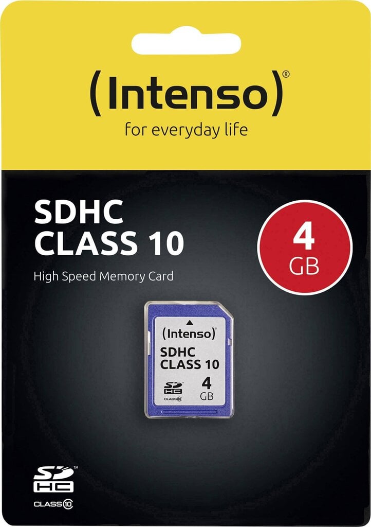 Intenso MicroSDHC 4GB Class10 cena un informācija | Atmiņas kartes fotokamerām | 220.lv