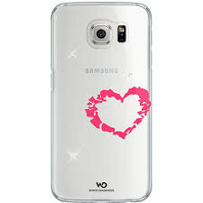 Aizsargvāciņš White diamonds Lipstick Heart, piemērots Samsung Galaxy S6 telefonam, caurspīdīgs цена и информация | Чехлы для телефонов | 220.lv