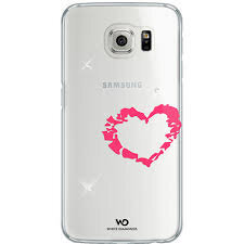 Aizsargvāciņš White diamonds Lipstick Heart, piemērots Samsung Galaxy S6 telefonam, caurspīdīgs cena un informācija | Telefonu vāciņi, maciņi | 220.lv